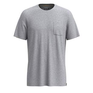 Men's Merino Hemp Blend Pocket Tee - Light Gray Heather