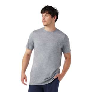 Men's Merino Hemp Blend Pocket Tee - Light Gray Heather