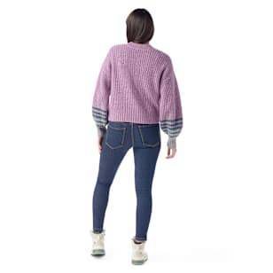 Women's Cozy Lodge Cropped Cardigan Sweater - Lavender Frost Heather