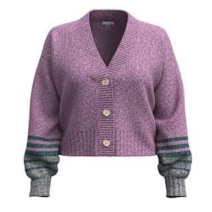 Women's Cozy Lodge Cropped Cardigan Sweater - Lavender Frost Heather