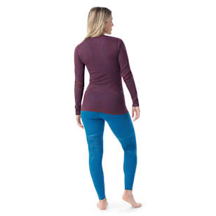 Women's Intraknit™ Thermal Merino Base Layer Crew - Eggplant-Nival Blue