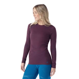 Women's Intraknit™ Thermal Merino Base Layer Crew - Eggplant-Nival Blue
