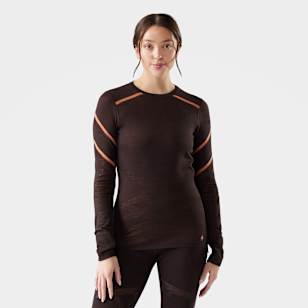 Women's Intraknit™ Thermal Merino Base Layer Crew - Mink-Terracotta