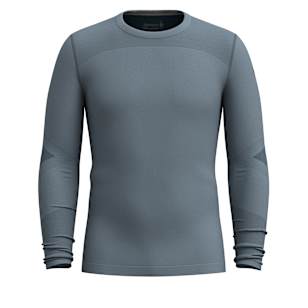 Men's Intraknit™ Thermal Merino Base Layer Crew - Pewter Blue-Twilight Blue