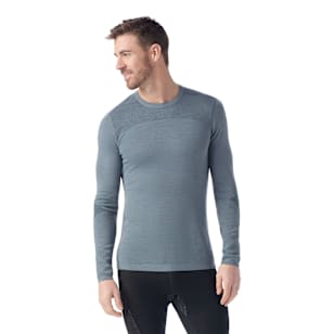Men's Intraknit™ Thermal Merino Base Layer Crew - Pewter Blue-Twilight Blue