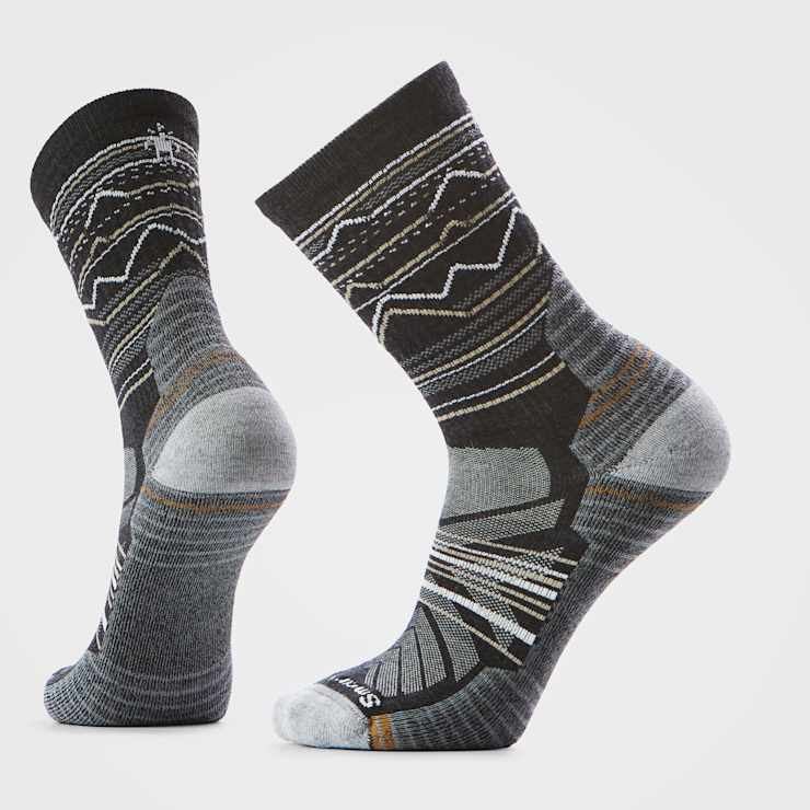 Hike Mountain Range Pattern Crew Socks - Size Large