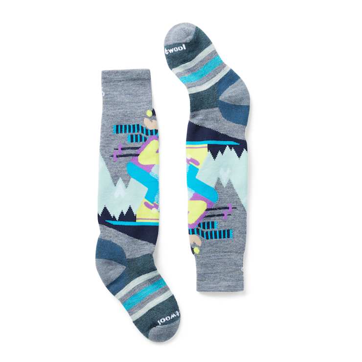 Kids' Wintersport Full Cushion Mountain Moose Pattern Over Kids' Wintersport Full Cushion Mountain Moose Pattern Over