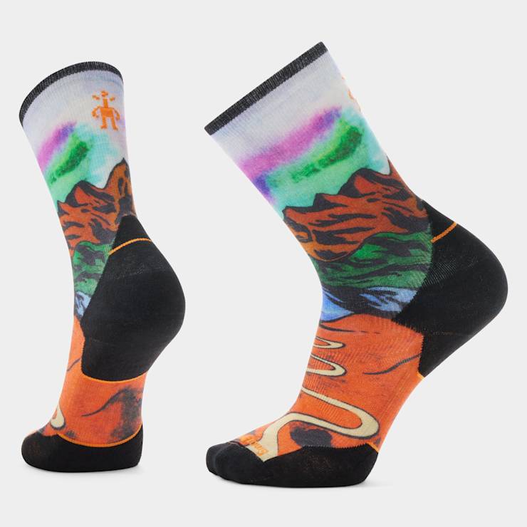 Trail Run Singletrack Print Crew Socks - Smartwool US