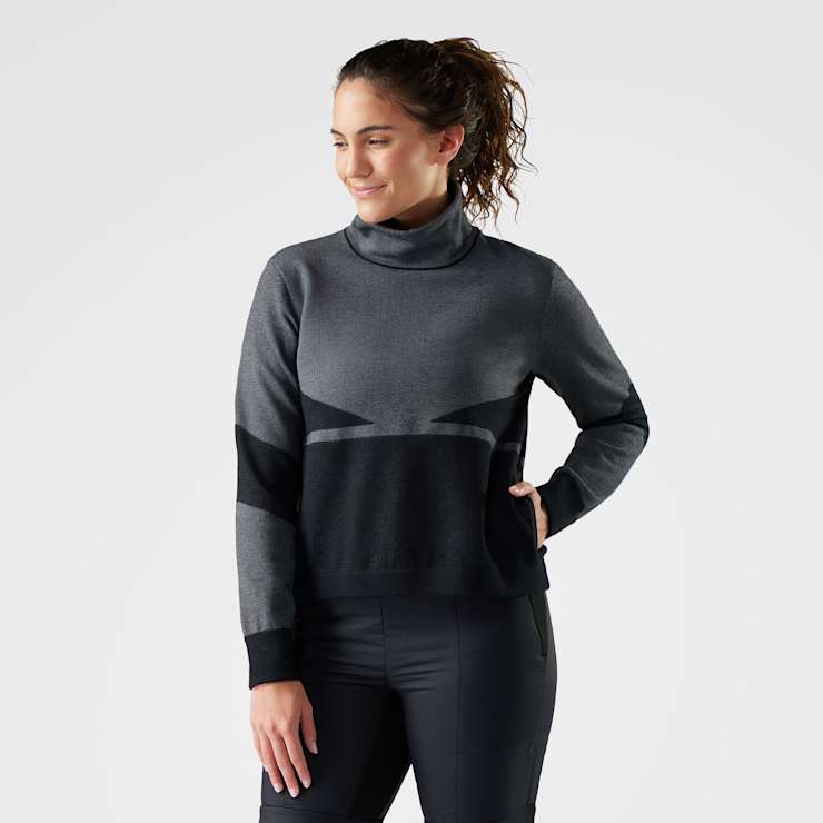 (取寄) スマートウール レディース イントラニット メリノ フリース プルオーバー Smartwool women Intraknit Merino Fleece Pullover Black Women's Intraknit Alpine Pullover - Smartwool US