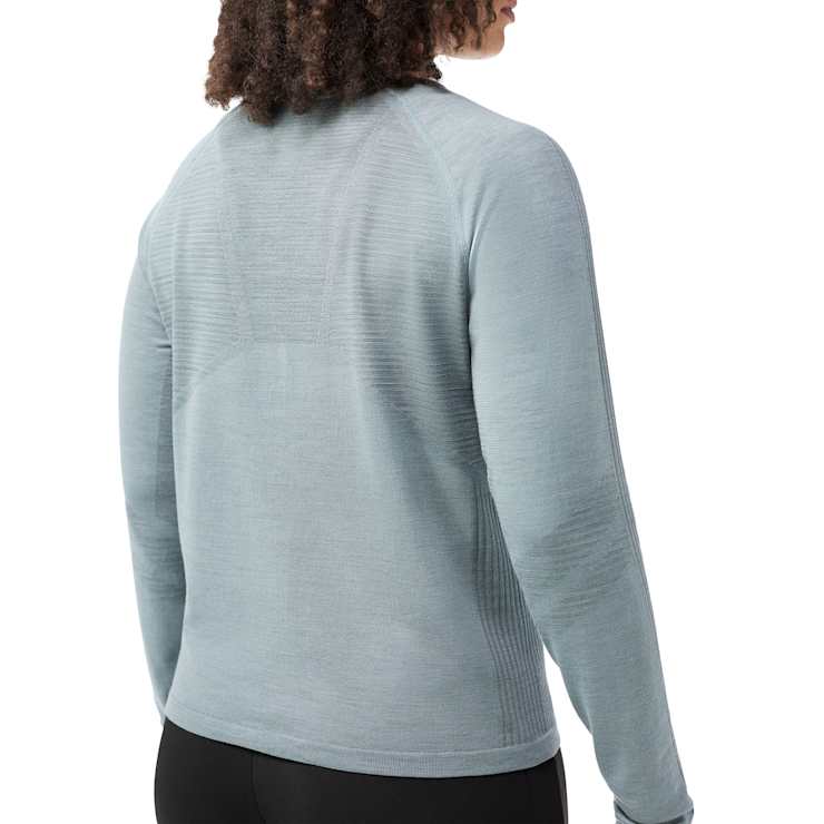 (取寄) スマートウール イントラニット アクティブ シームレス シャツ - ロング スリーブ SmartWool Intraknit Active Seamless Shirt - Long Sleeve Active Light Pewter Blue Women's Intraknit Active Seamless Long Sleeve - Smartwool US