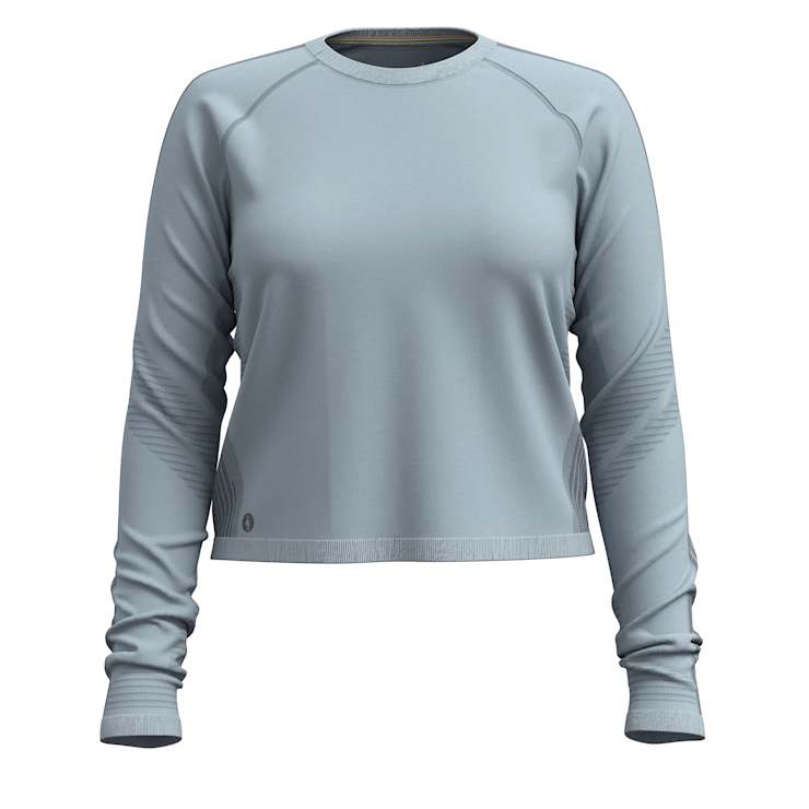(取寄) スマートウール イントラニット アクティブ シームレス シャツ - ロング スリーブ SmartWool Intraknit Active Seamless Shirt - Long Sleeve Active Light Pewter Blue Women's Intraknit Active Seamless Long Sleeve - Smartwool US