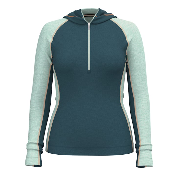 Women's Classic Thermal Merino Base Layer 1/2 Zip Hoodie image number 3