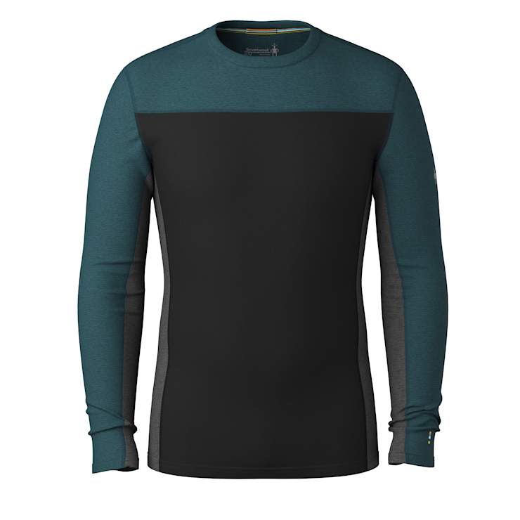 Smartwool Couche de base thermique classique en laine mérinos pour homme Colorblock Crew, medium, Taille M