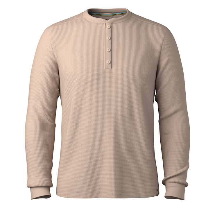 Men's Waffle Long Sleeve Henley image number 3