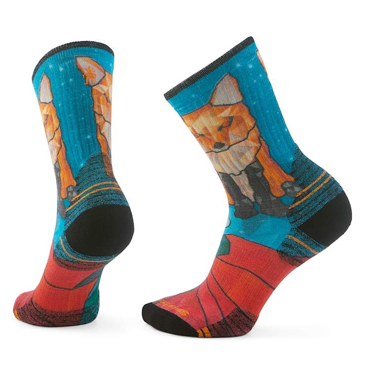 Women's Hike Geo Fox Print Crew Socks Smartwool US