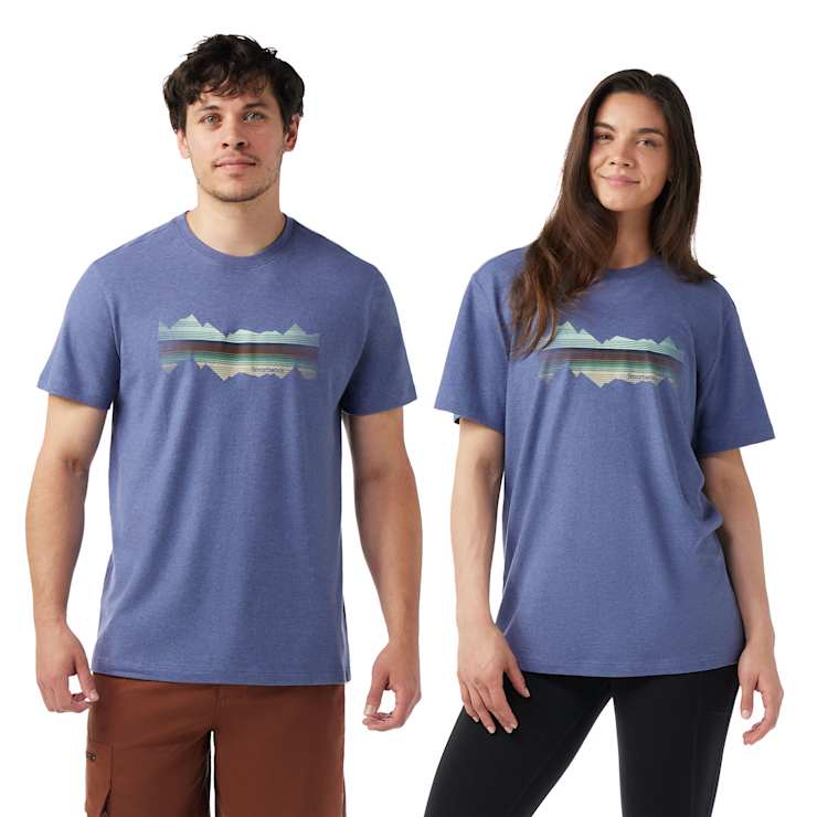 (取寄) スマートウール レディース ホライゾン ビュー ショート スリーブ グラフィック ティー Smartwool women Horizon View Short Sleeve Graphic Tee Almond Women's Mountain Horizon Graphic Short Sleeve Tee - Smartwool US