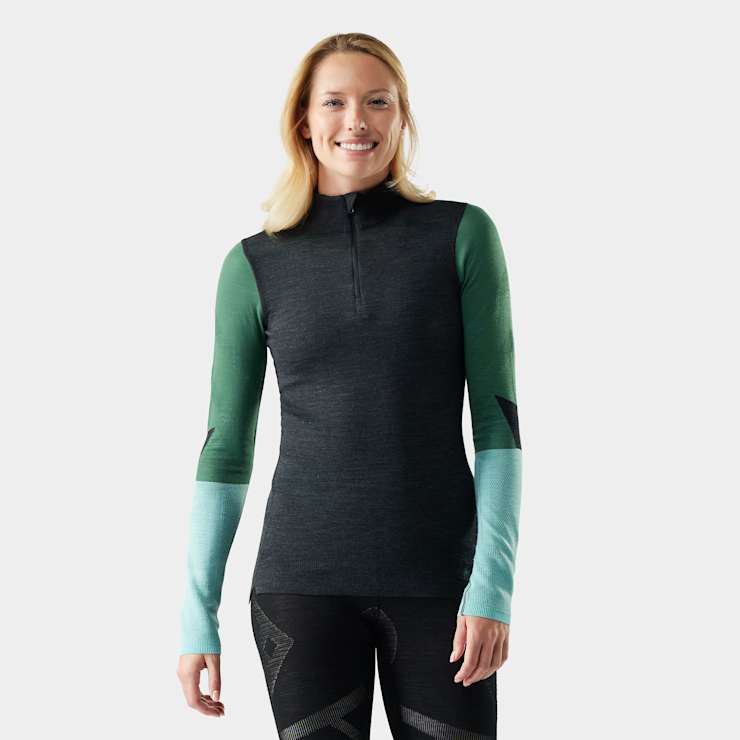 Women's Intraknit™ Thermal Merino Base Layer Colorblock 1/4 Zip