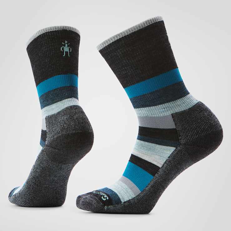 Calze Sportive Smartwool A Righe Retrò – Unisex, Lana Merino, Altezza Media (crew), Taglia Unica Adulto