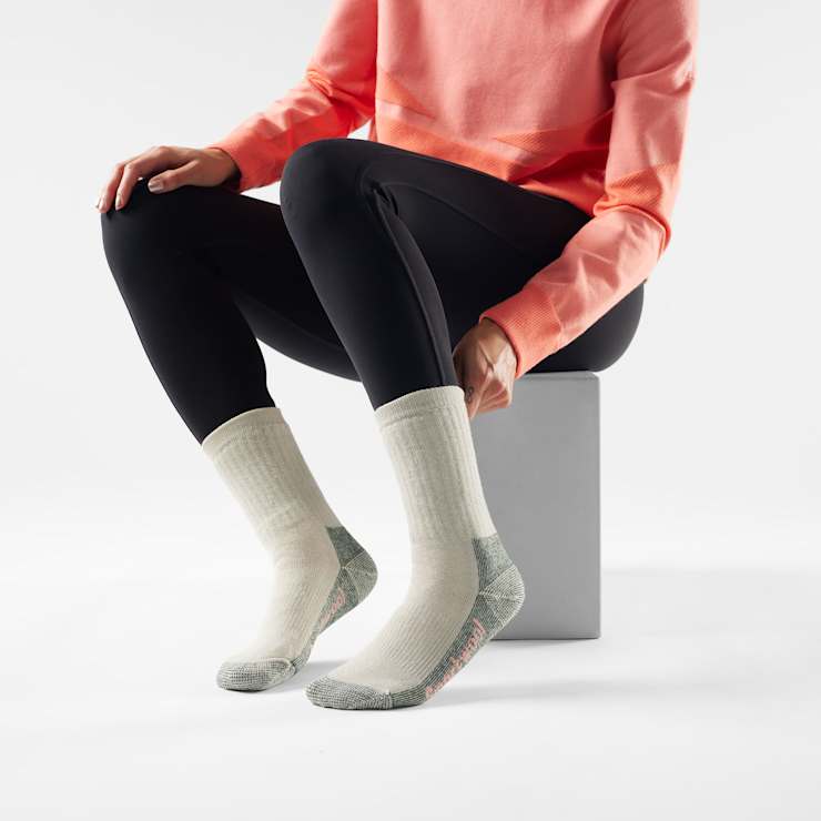 Smartwool Hike Full Cushion Crew Socks Light Gray Chaussettes de randonnée Smartwool Hike Full Cushion Crew Socks Light Gray Chaussettes de randonnée