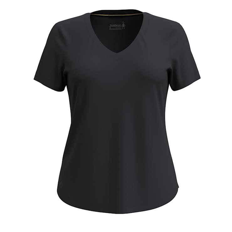 (取寄) スマートウール レディース アクティブ ウルトラライト V-ネック ショート スリーブ Smartwool women Active Ultralite V-Neck Short Sleeve Black Women's Active Ultralite V-Neck Short Sleeve - Smartwool US