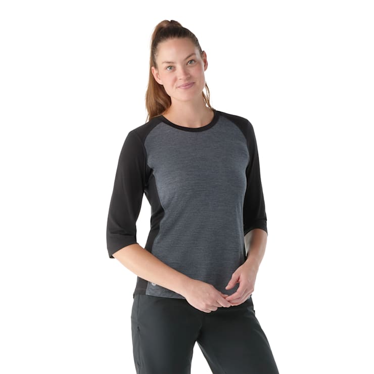 (取寄) スマートウール レディース マウンテン バイク 3/4 スリーブ ジャージ Smartwool women Mountain Bike 3/4 Sleeve Jersey Twilight Blue Smartwool-Ultralite-Mountain-