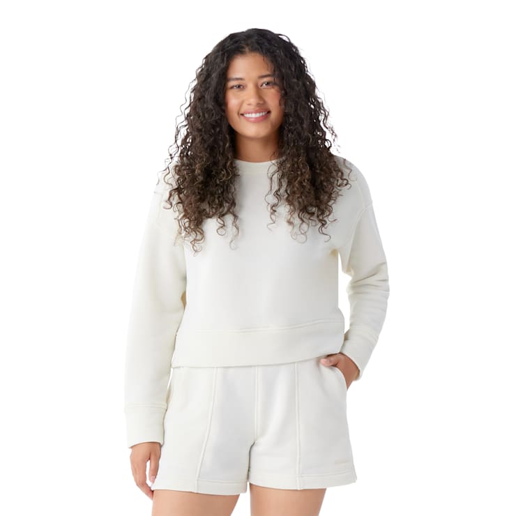 Women's Recycled Terry Cropped Crew Sweatshirt image number 1