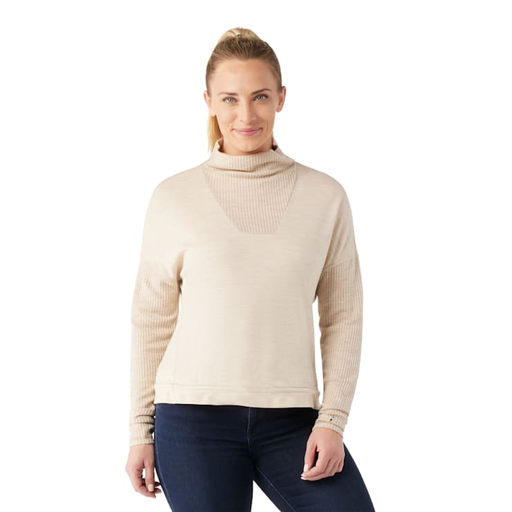 (取寄) スマートウール レディース サーマル メリノ リブ トップ Smartwool women Thermal Merino Rib Top Toasted Coconut Heather Smartwool Women's Thermal Merino Rib Top - Toasted Coconut