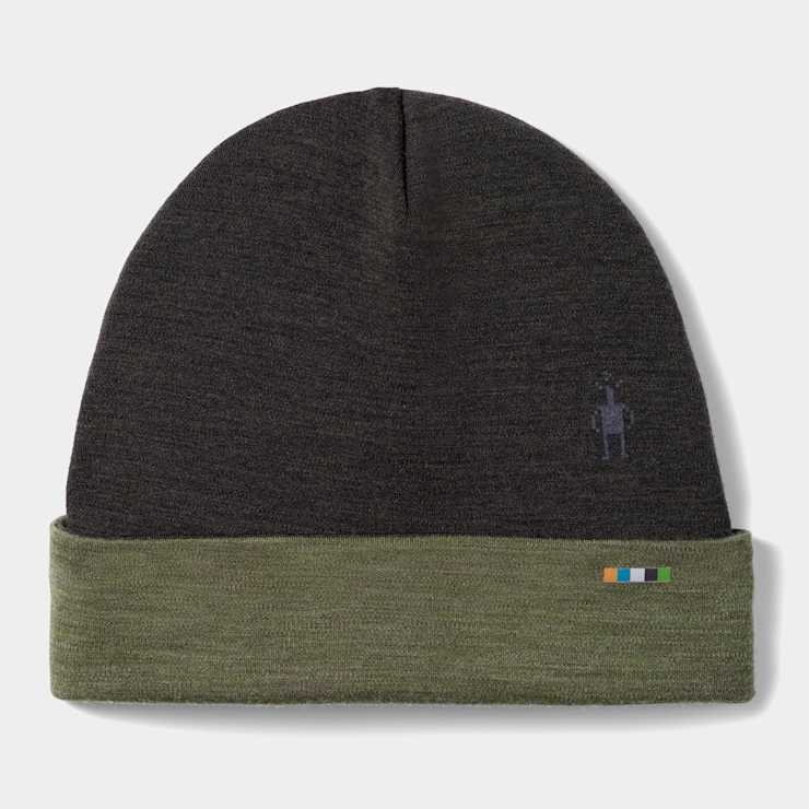 Reversible merino thermal hat with cuffs image number 1