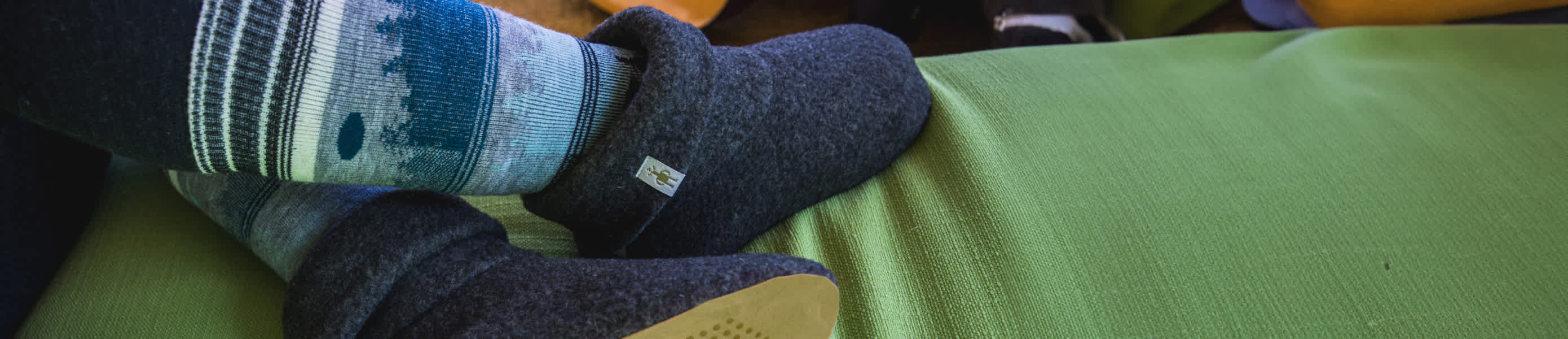 Chaussettes Pantoufles Cachemire Épaisses Antidérapantes - Taille 36-42 - Vert - Pour Intérieur Hiver